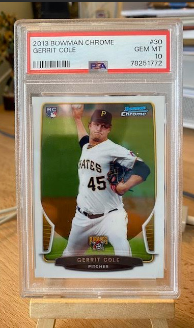 2013 Bowman Chrome Gerrit Cole Rookie PSA 10 GEM MINT #30 Pirates RC