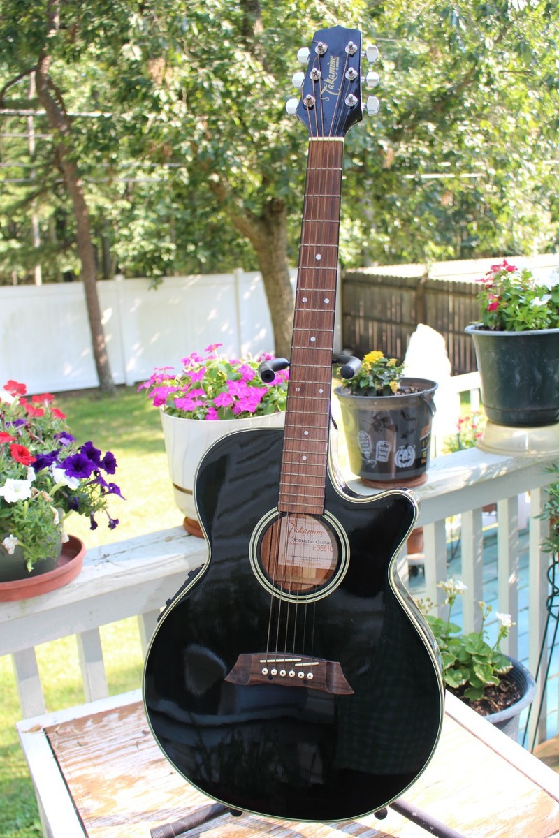 Takamine EG-561C Black Acoustic Electric Guitar | eBay