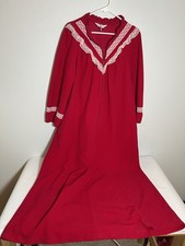 Vintage Womens Housecoat Robe Gown Size L Red Sears At Home Wear