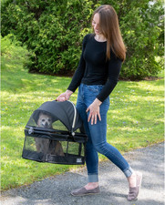 No-Zip View 360 Pet Safety Carrier  Car Seat for Small Dogs  Cats Push Button