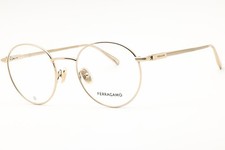 Salvatore Ferragamo SF2229 710 Gold 50mm Eyeglasses New Authentic