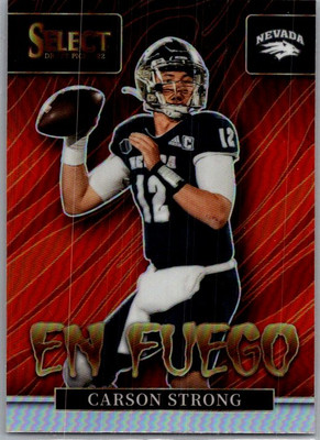 2022 Panini Select Draft Picks #EN-CS Carson Strong En Fuego Silver Prizm