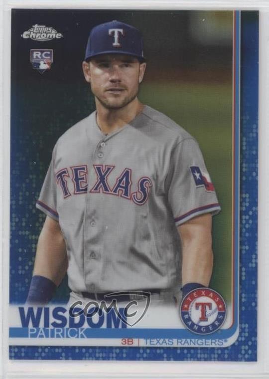 2019 Topps Chrome Blue Refractor 73/150 Patrick Wisdom #146 0xz8