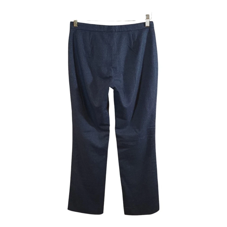 Club Monaco Wool Blend Straight Leg Dress Pants in Blue Career Work Women's 4 - Image 3 of 4