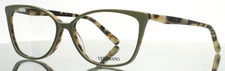 VERA WANG V723 OL Olive Womens Semi Cat Eye Full Rim Eyeglasses 57-15-140 B:40