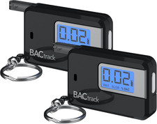 Bactrack Go Keychain Breathalyzer  Portable Alcohol Tester  Black  2Pk