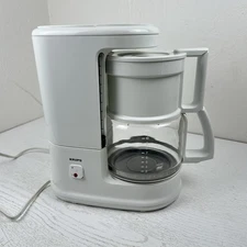 Krups Brewmaster Plus 10 Cup Drip Coffee Maker White Reusable Mesh Filter