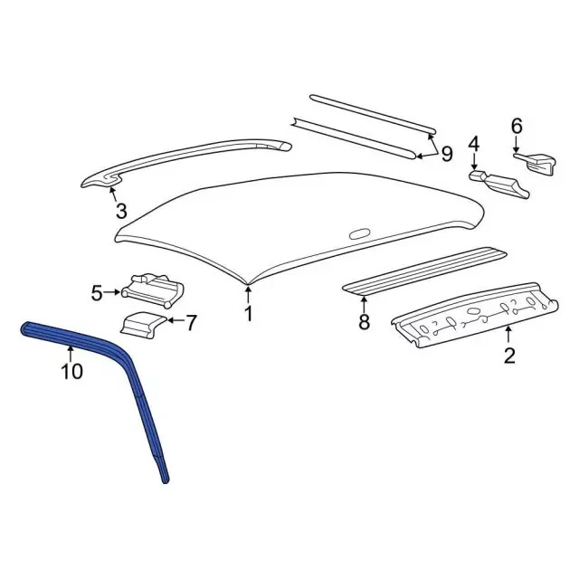 Protector de techo genuino Ford F-250 / F-350 Super Duty 9C3Z-2551223-A Foto 3 de 4