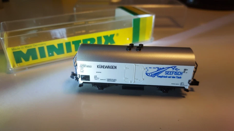 Minitrix 3225 N Kühlwagen "Seefisch" wie neu in OVP