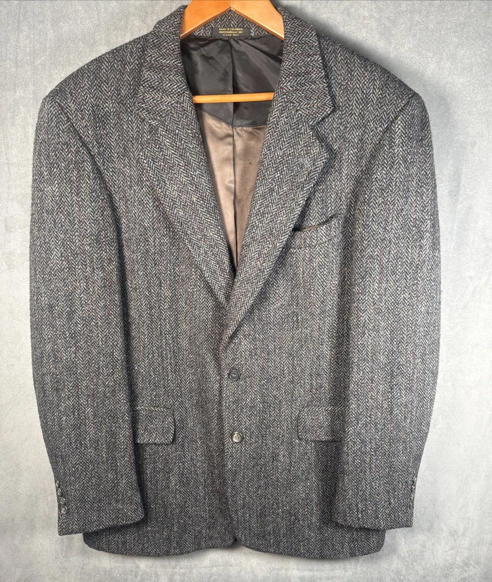 Blazer Harris Tweed M&S Hacking – Taille M, Motif Chevrons, Pour Homme, Occasion Parfait état