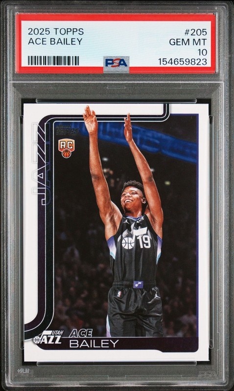 2025 26 Topps Basketball Ace Bailey Rookie Card #205 PSA 10