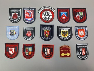 Feuerwehr Aufnäher Patches 15 Stück Konvolut verschiedene Städte