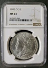 1885 O $1 Morgan Silver Dollar NGC MS63