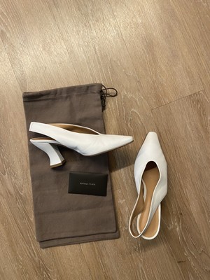 sling back white shoes