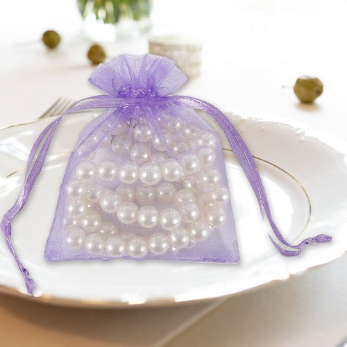 100PCS Small Organza Favour Pouches Gift Bag Voile Net Bags Drawstring·FAM $⇕ - Picture 4 of 14