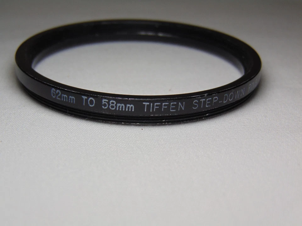 Lote de anillo escalonado de lente de cámara Tiffen de 58 mm a 62 mm hecho en los EE. UU. y 62 mm a 58 Foto 2 de 4