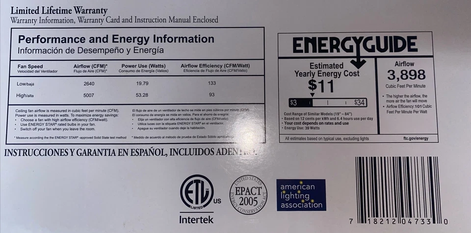 AIRE BY MINKA Bellingham III 52in LED Indoor Brushed Nickel Ceiling Fan 04733 - Image 3 of 4