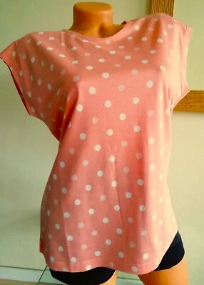 Gr. 38*40*42*44 Boysen´s Damen Shirt locker geschnitten Kurzarm Tupfen rose - Bild 1 von 3