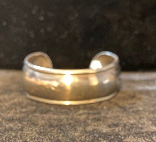 Mexican Solid Sterling Silver Cuff Bangle Bracele… - image 6