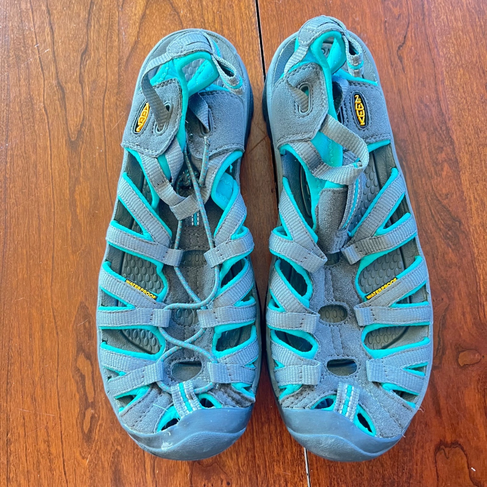 Sandali da trekking sportivi Keen Whisper donna taglia 9 5 blu acqua grigio ombra scuro