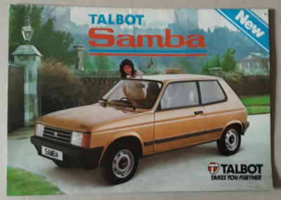 Talbot Samba Range Brochure 1982 - LE  LS  GL  GLS