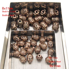 20PCS Solid Metal Buddha Head Bracele & Necklace Connector Charm Beads 