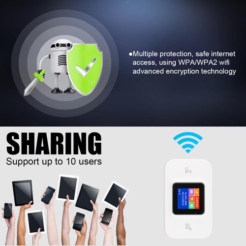 Unlocked 4G LTE LCD Portable Mobile Broadband Wireless WiFi Router MiFi Hotspot! - Picture 3 of 15