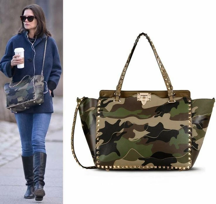 Valentino Garavani Rockstud Camo Handbag Tote Medium - dust bag incl | eBay