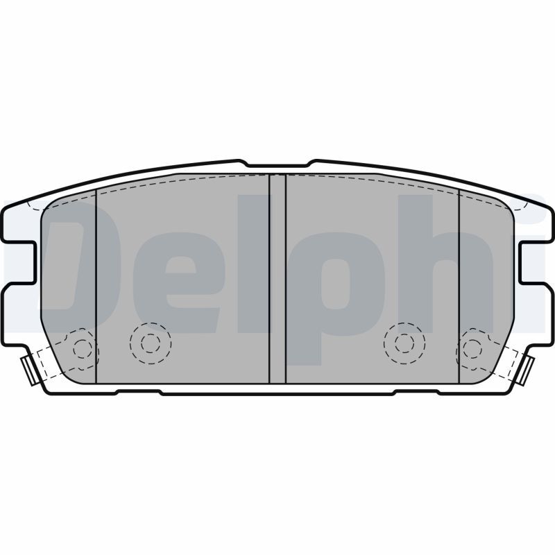 Plaquettes de frein DELPHI LP1930 pour disques avant de Hyundai Terracan