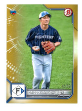 2022 Bowman NPB Nippon Professional Baseball Gold /50 Daigo Kamikawabata #15
