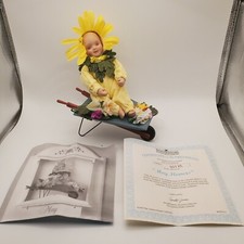 Ashton Drake 1995 Baby Calendar Babies May Flowers Doll Wheelbarrow CoA