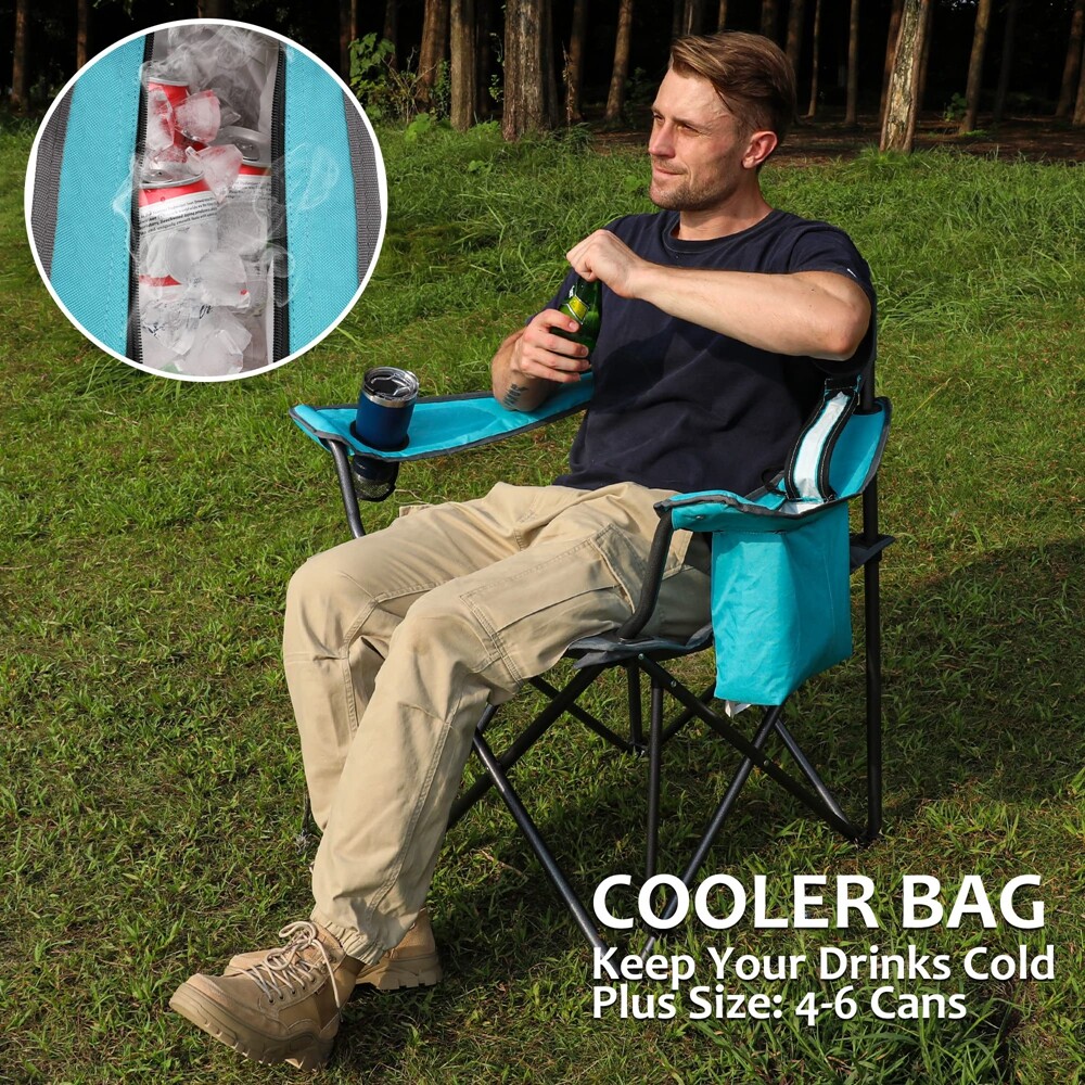 EVER ADVANCED Oversized Folding Rocking Caping Chair, Padded Portable Rocker Chair For Patio - View #11