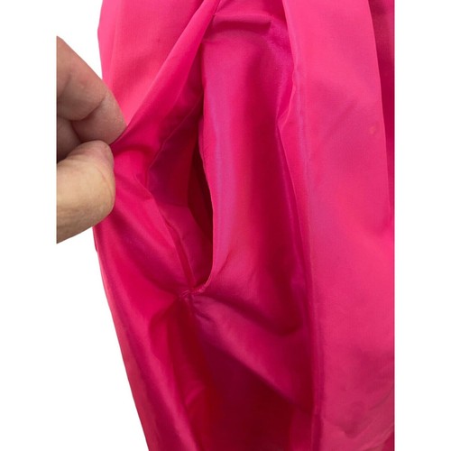 VICTOR COSTA Dress Magenta Strapless Party Gown Sz 4 Neiman Marcus Vtg Taffeta - Picture 7 of 11
