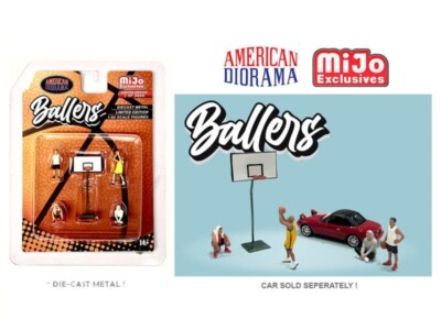 AMERICAN DIORAMA 1/64 DIECAST MODEL FIGURES SET BALLERS AD-76516