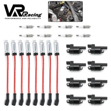 8 High Performance Ignition Coil & Spark Plug &Wire For Chevy GMC 5.3 6.2L UF413
