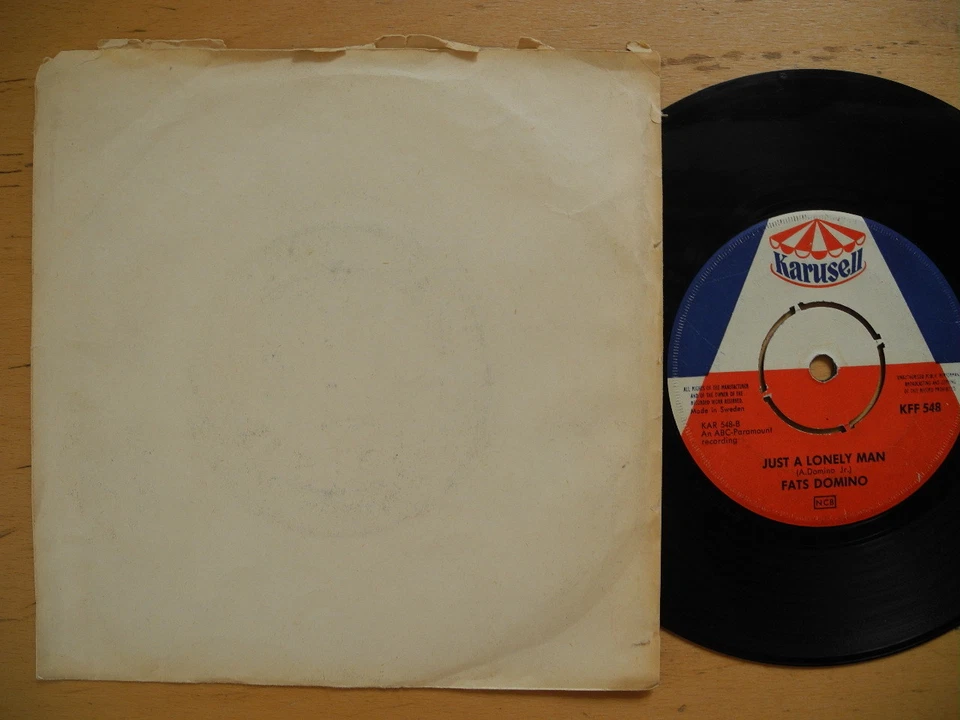 FATS DOMINO Who Cares / Just A Lonely Man 45 7" single 1963 Sweden - Image 2 of 2