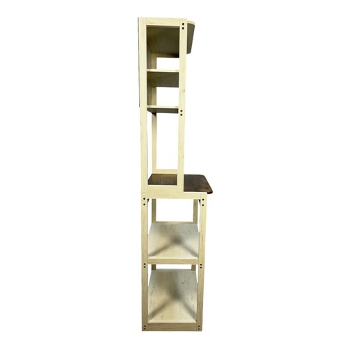 NEW 23.62" White and Rustic Brown color 5-Tier Bakers Rack for Kitchen with Stor - Picture 4 of 10