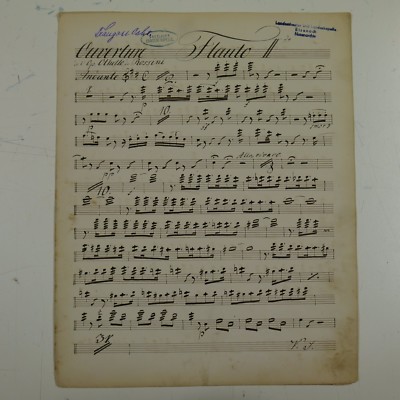 ROSSINI OTHELLO OUVERTÜRE Flöte 2-teilig, antike Musikhandschrift 