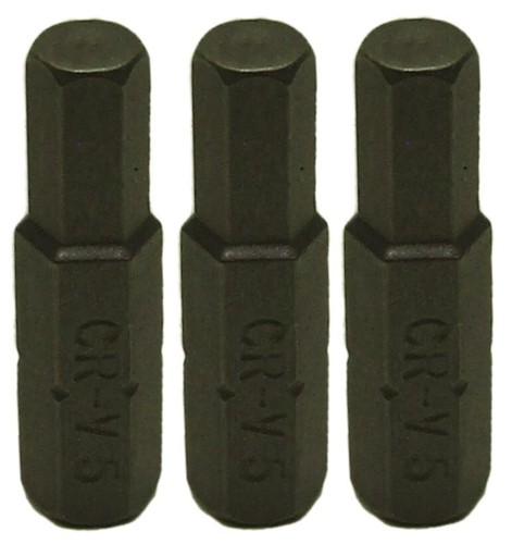 3x 5mm Allen Bits H5 Metric 25mm/1" Long 1/4" Hex Shank Screwdriver Drill - Picture 2 of 10