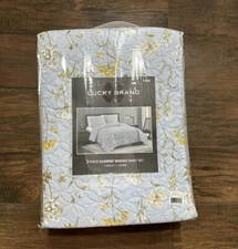 NIP Lucky Brand Adele Floral Twin Quilt and Sham Set 2 Pc 