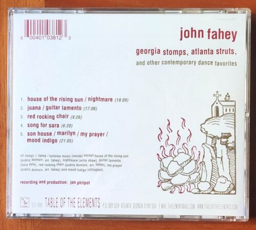 JOHN FAHEY - Georgia Stomps, Atlanta Struts, And Other .... - CD - COME NUOVO - Foto 2 di 2