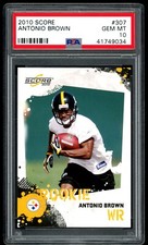 2010 Score ANTONIO BROWN Rookie RC ~ PSA 10 GEM MINT Bucs SB Champs #307