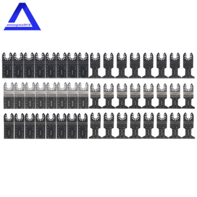 48× Metal Wood Universal Oscillating Multitool Quick Release Saw Blades Kit New