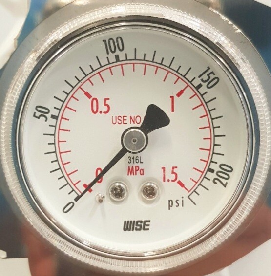 55mm Pressure Gauge Label Stickers - Industrial Safety, Two Colors
