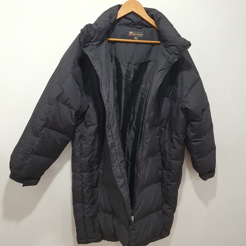 Tonino Lamborghini Black Down Feather Puffer Jacket Mens Size Small Long Line - Picture 14 of 15