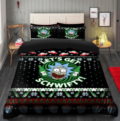 Rick And Morty Christmas Full Bedding Duvet Covers Set (4pcs)