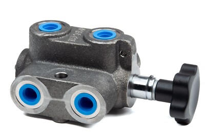 Metro Double Selector Valve, 6 Port, 2 Position, 20 GPM, 1/2 NPT Port Size, Knob