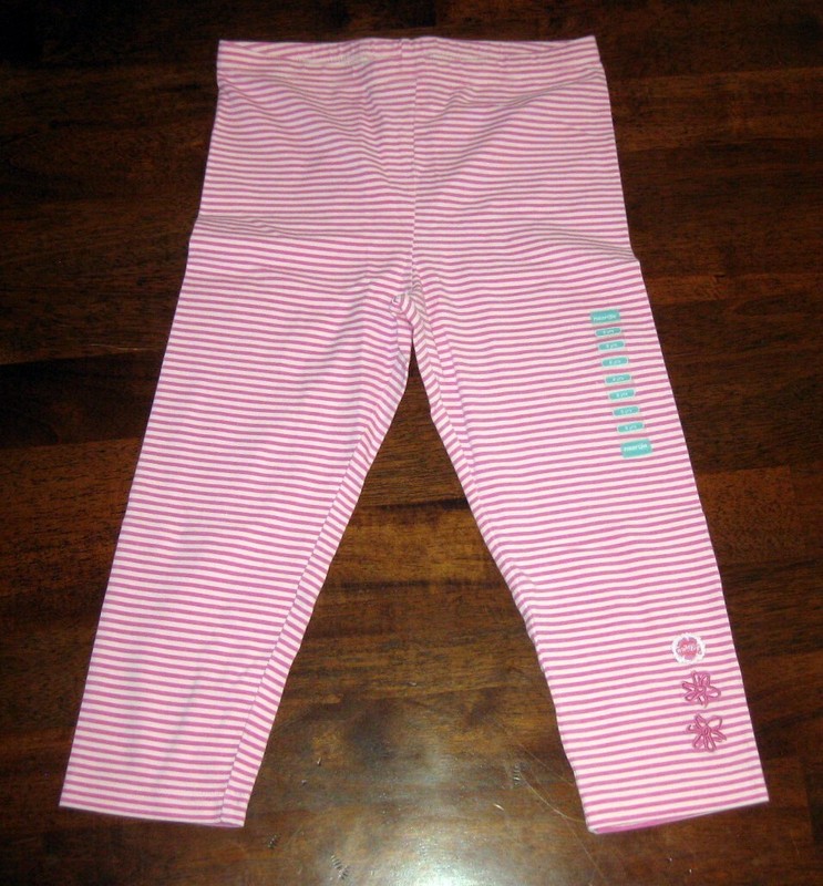 NWT NAARTJIE PINK STRIPED PANTS / LEGGINGS / CAPRI SIZE XXL 8 SCHOOL VALENTINES