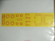 Galaxy Model 1/72 T869 C72001 F-14 Canopy & Wheel Flexible sticker for Hasegawa