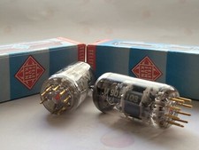 Telefunken E88cc Matched Pair Ulm 1964 B Series - ◇ + Red "b" On Bottom - Nos